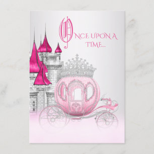 Invitation Cendrillon Il était une fois Princesse Anniversair