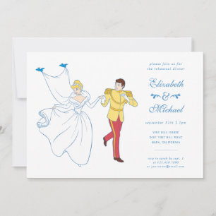 Invitation Cendrillon & Prince Charme Dîner De Répétition