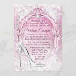 Invitation Cendrillon Quinceanera Pantoufle de Verre