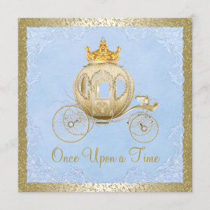 Invitation Cendrillon une fois, un anniversaire princesse