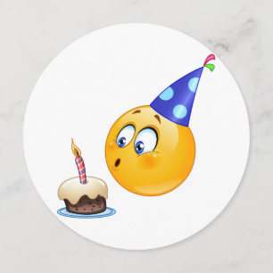 Invitation cercle d'invitation emoji d'anniversaire