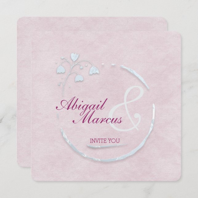 Invitation Cercle mariage de l'amour (Devant / Derrière)