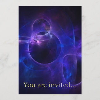 Invitation Cercles bleus et violets