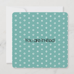 Invitation Cercles de menthe et de blanc