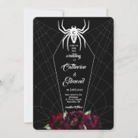 Cercueil Toile d'Araignée Noir Blanc Hallowedding