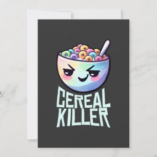 Invitation Cereal Killer Petit Déjeuner Pun