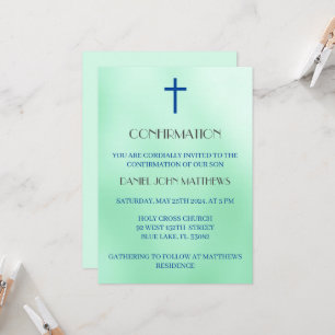 Invitation Cérémonie de confirmation de la Croix Verte