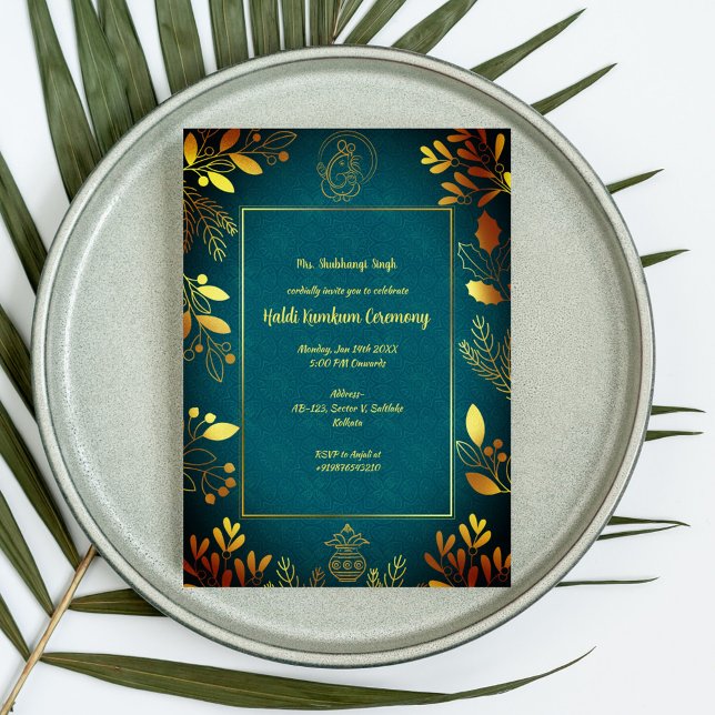 Invitation Cérémonie de Haldi Kumkum (Créateur téléchargé)