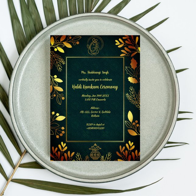 Invitation Cérémonie de Haldi Kumkum (Créateur téléchargé)
