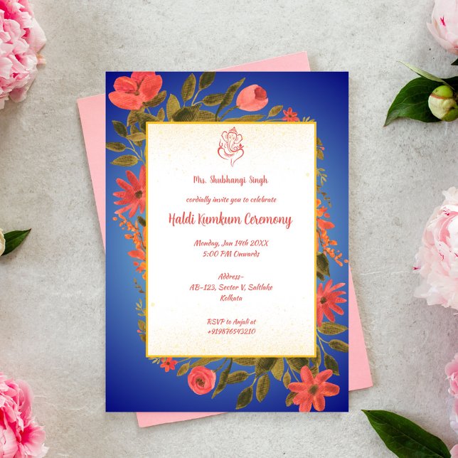 Invitation Cérémonie de Haldi Kumkum (Créateur téléchargé)