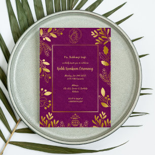 Invitation Cérémonie de Haldi Kumkum