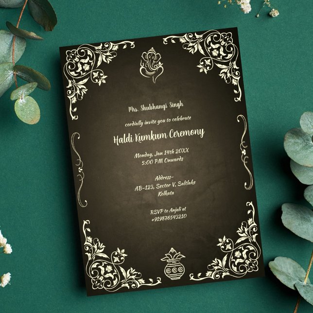 Invitation Cérémonie de Haldi Kumkum (Créateur téléchargé)