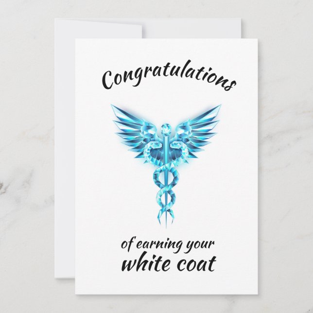 Invitation Cérémonie de la robe blanche Crystal Médicale (Devant)