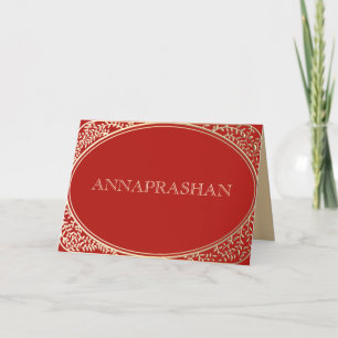 Invitation Cérémonie de l'Annaprashan de premier riz