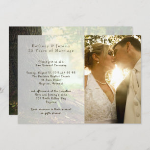 Invitation Cérémonie de l'anniversaire du Mariage photo Invit