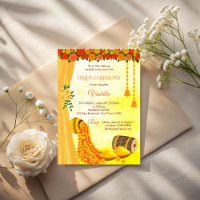Cérémonie de l'haldi mariage indien