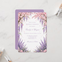 Cérémonie de mariage sous l'arbre de fleurs de cer