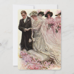 Invitation Cérémonie de Mariage victorienne vintage Mariée et