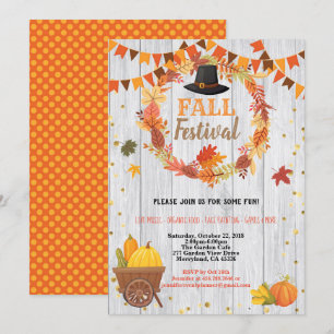 Invitation Cérémonie de récolte d'automne de la couronne de l