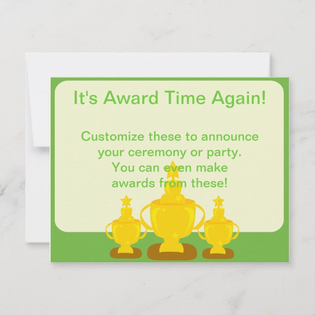 Invitation Cérémonie de remise de prix ou fête (Devant)