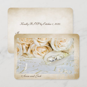 Invitation Cérémonie de renouvellement de vœux avec roses et 