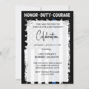 Invitation Cérémonie de retraite d'un agent de police Cérémon