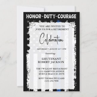 Invitation Cérémonie de retraite d'un agent de police Cérémon