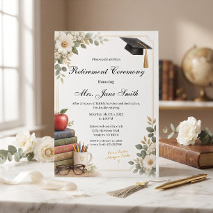 Invitation Cérémonie de retraite d'un enseignant 30 ans de se