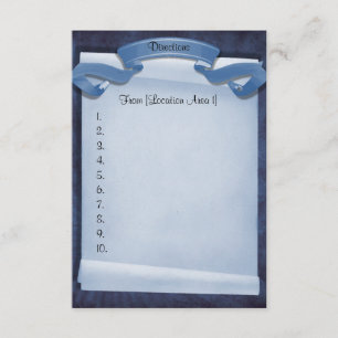 Invitation Cérémonie d'engagement bleu Instructions de condui