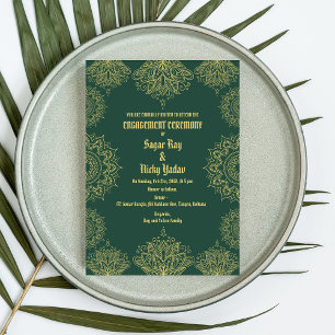 Invitation Cérémonie d'engagement hindoue indienne
