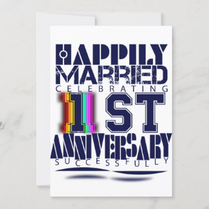 Invitation cérémonie du 1er anniversaire de mariage
