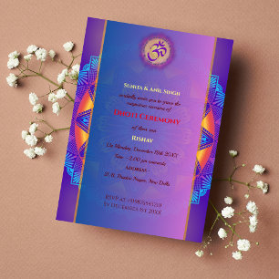 Invitation Cérémonie du Boy Dhoti indien Pancha Kattu