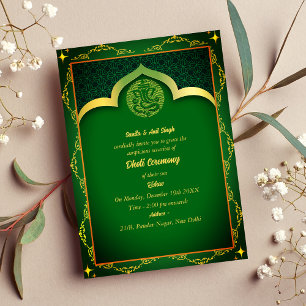 Invitation Cérémonie du Boy Dhoti indien Pancha Kattu Invit