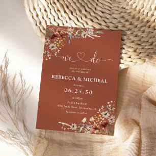 Invitation Cérémonie du Mariage Fleur sauvage minuscule de Te