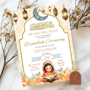 Invitation Cérémonie Florale Musulmane de Bismillah