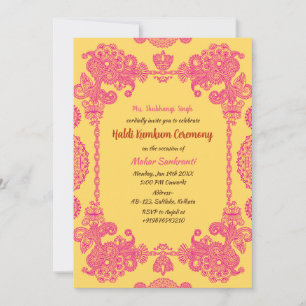 Invitation Cérémonie Haldi Kumkum
