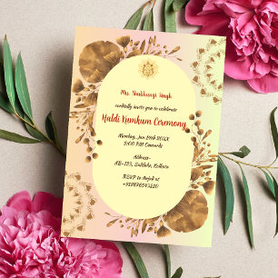 Invitation Cérémonie Haldi Kumkum