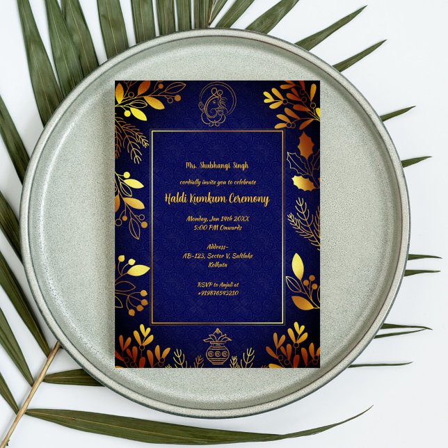 Invitation Cérémonie Haldi Kumkum (Créateur téléchargé)