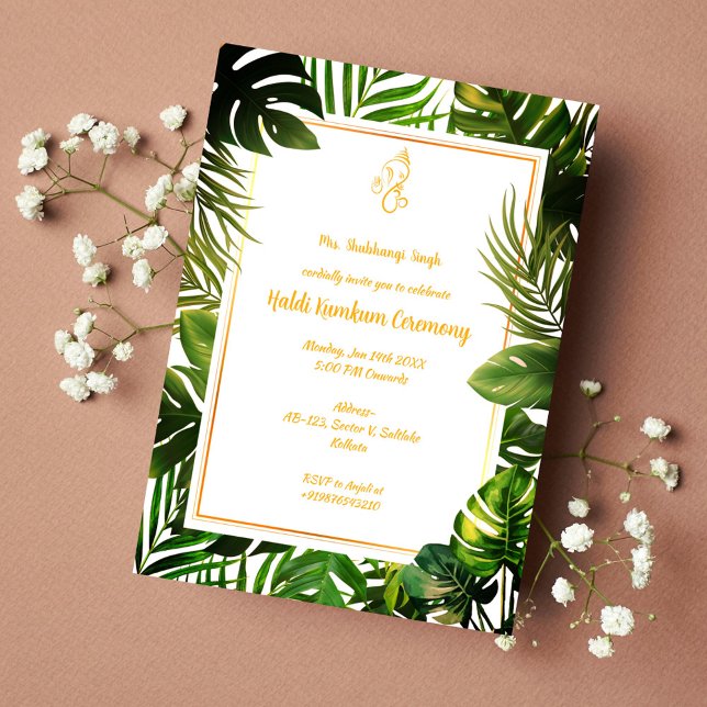 Invitation Cérémonie Haldi Kumkum (Créateur téléchargé)