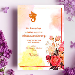 Invitation Cérémonie Haldi Kumkum