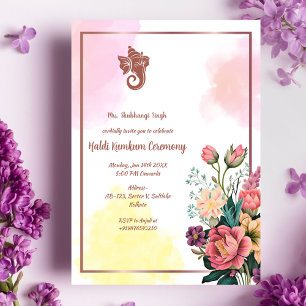 Invitation Cérémonie Haldi Kumkum