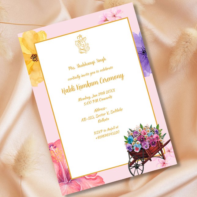 Invitation Cérémonie Haldi Kumkum (Créateur téléchargé)