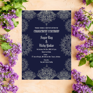 Invitation Cérémonie indienne des Fiançailles hindous