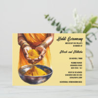 Cérémonie pré-mariage indienne haldi curcuma pâte