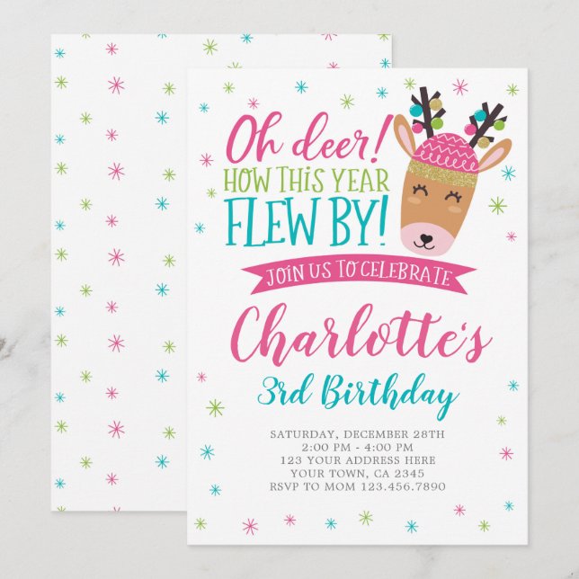 Invitation Cerf (Devant / Derrière)