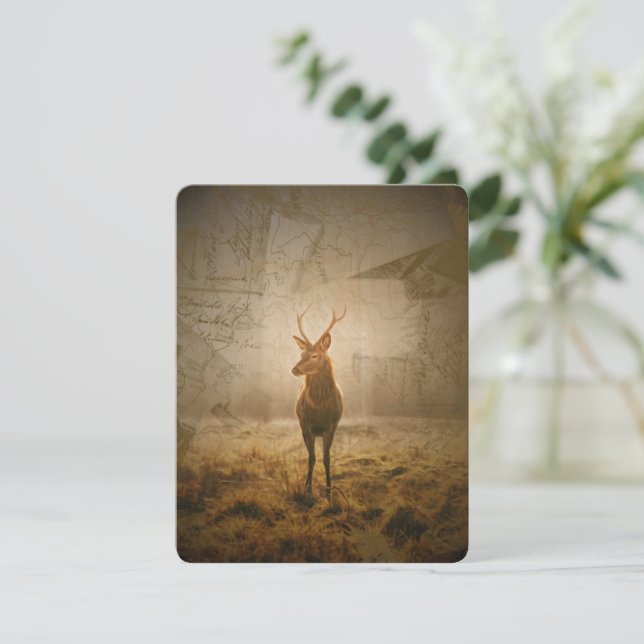 Invitation Cerf dans la forêt (Debout devant)