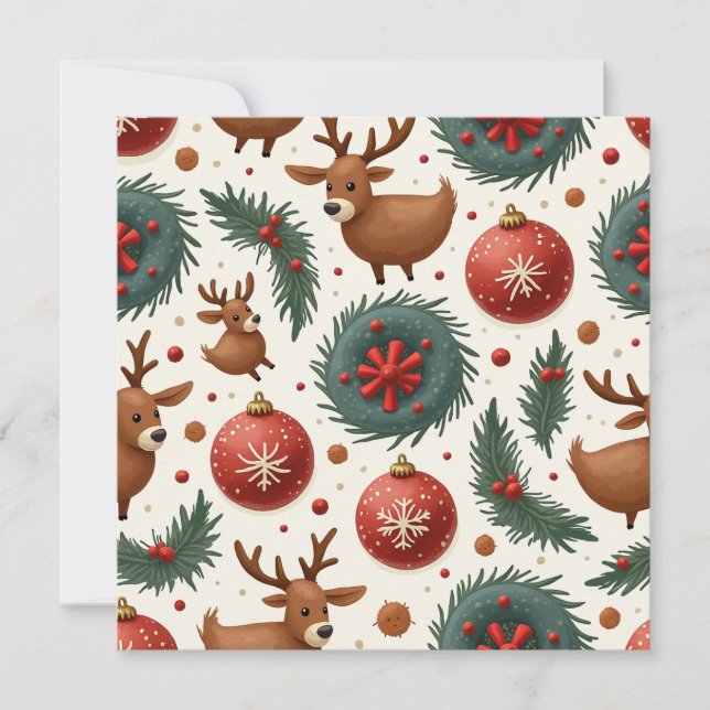 Invitation cerf mignon (Devant)