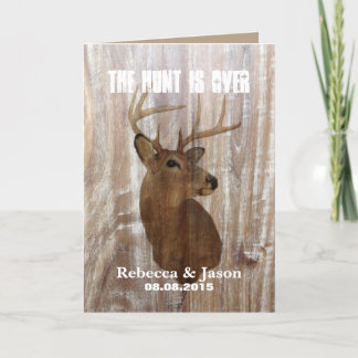 Invitation cerf rustique la chasse est au-dessus de la faire-