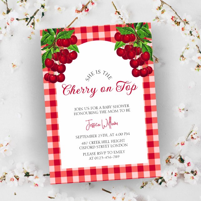 Invitation Cerise sur le Baby shower d'automne (Créateur téléchargé)
