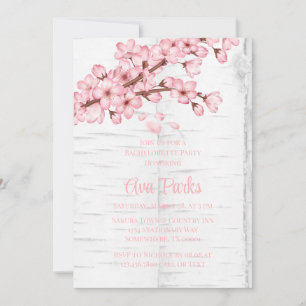 Invitation Cerisier Fleur Arbre Bark Bachelorette Party
